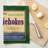 Artisjokken krat Art Keukenhanddoek (Quarter Fold)