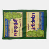 Artisjokken krat Art Keukenhanddoek (Horizontaal)