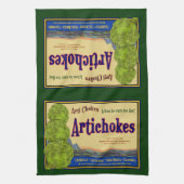 Artisjokken krat Art Keukenhanddoek (Verticaal)