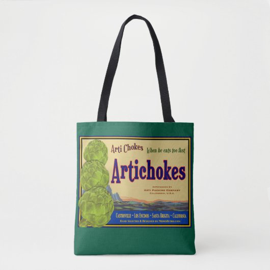 Artisjokken Plantaardige Krat Kabelkunst Tote Bag (Voorkant)