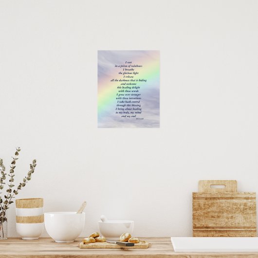Artisme van het regenbooggedicht poster (Keuken)
