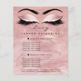 Artist 1 pagina Lash Glitter Price List Spark make Flyer