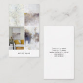 Artist 4 Image Grid Template Visitekaartje (Voorkant / Achterkant)