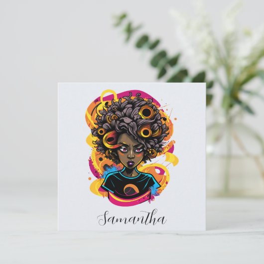 Artist Afro Woman (Staand voorkant)
