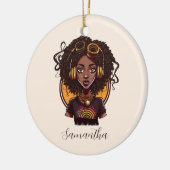 Artist Afro Woman Keramisch Ornament (Links)