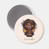 Artist Afro Woman Magneet (Voorkant / Achterkant)