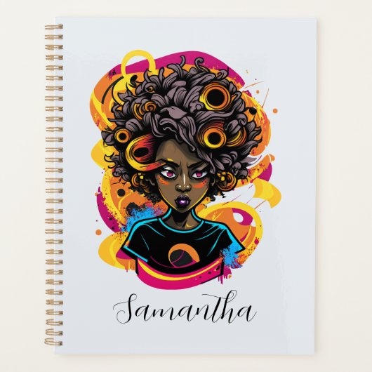 Artist Afro Woman Planner (Voorkant)