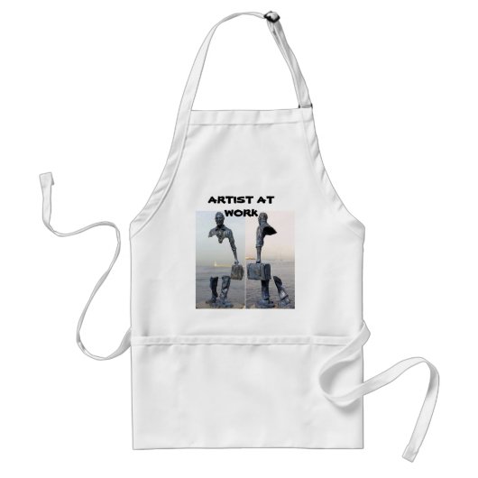 ARTIST AT WORK art smock Adult Apron Standaard Schort (Voorkant)