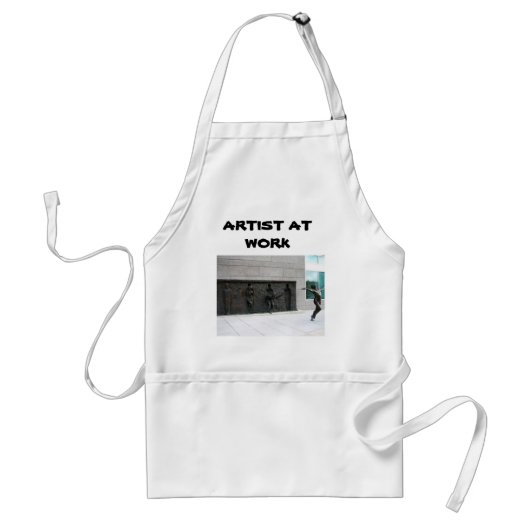 ARTIST AT WORK art smock Adult Apron Standaard Schort (Voorkant)