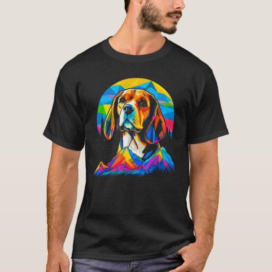 Artist Beagle Dog T-shirt (Voorkant)