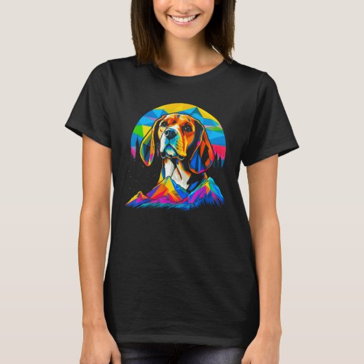 Artist Beagle Dog T-shirt (Voorkant)