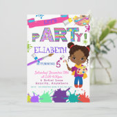 Artist Birthday Invitation Kaart (Staand voorkant)