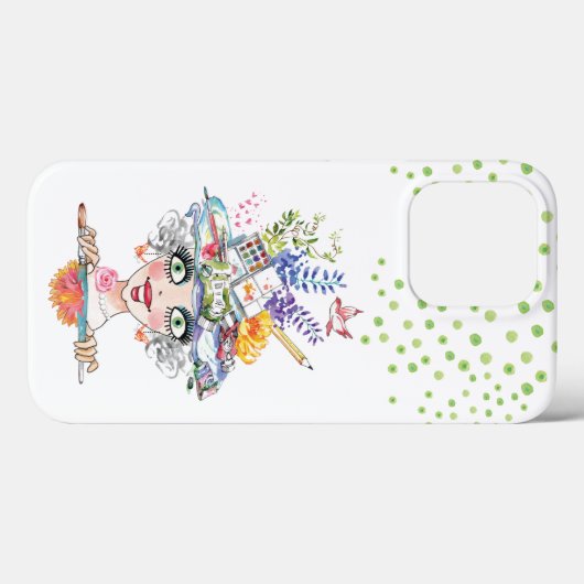 Artist Bonnet Babe Green Polkadots Case-Mate iPhone Case (Achterkant (horizontaal))