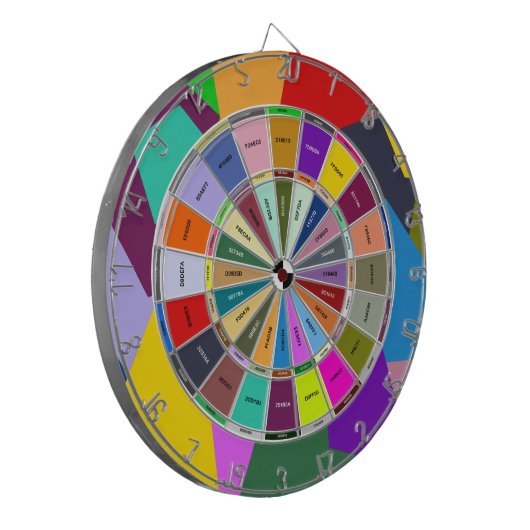 Artist Color Hex Picker Abstract Dartbord (Voorkant Links)