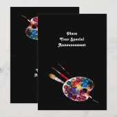 ARTIST COLOR PALETTE ART SHOW GALLERY EXHIBITION AANKONDIGING (Voorkant / Achterkant)