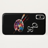 ARTIST COLOR PALETTE MONOGRAM Black Case-Mate iPhone Case (Achterkant (horizontaal))