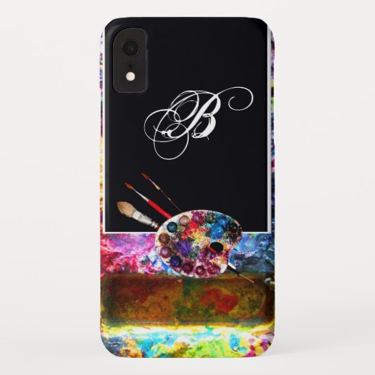ARTIST COLOR PALETTE MONOGRAM Black Case-Mate iPhone Case (Achterkant)