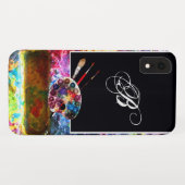 ARTIST COLOR PALETTE MONOGRAM Black Case-Mate iPhone Case (Achterkant (horizontaal))
