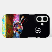 ARTIST COLOR PALETTE MONOGRAM Black Case-Mate iPhone Case (Achterkant (horizontaal))