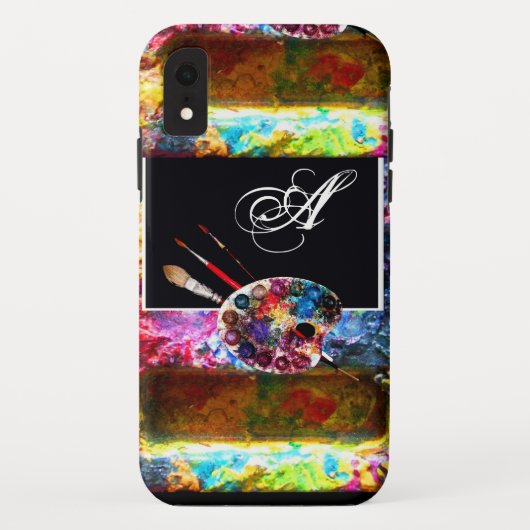 ARTIST COLOR PALETTE MONOGRAM Black Case-Mate iPhone Case (Achterkant)