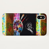 ARTIST COLOR PALETTE MONOGRAM Black Case-Mate iPhone Case (Achterkant (horizontaal))