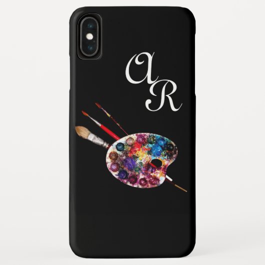 ARTIST COLOR PALETTE MONOGRAM Black Case-Mate iPhone Case (Achterkant)