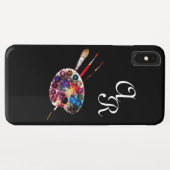 ARTIST COLOR PALETTE MONOGRAM Black Case-Mate iPhone Case (Achterkant (horizontaal))