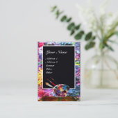 ARTIST COLOR PALETTE MONOGRAM Painter, Art Supply Visitekaartje (Staand voorkant)