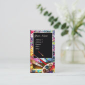 ARTIST COLOR PALETTE MONOGRAM Painter, Art Supply Visitekaartje (Staand voorkant)