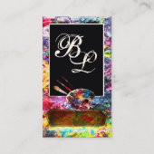 ARTIST COLOR PALETTE MONOGRAM Painter, Art Supply Visitekaartje (Achterkant)