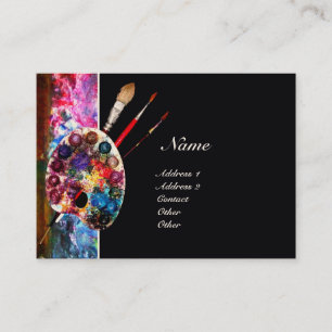 ARTIST COLOR PALETTE MONOGRAM Painter, Art Supply Visitekaartje