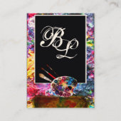 ARTIST COLOR PALETTE MONOGRAM Painter, Art Supply Visitekaartje (Achterkant)
