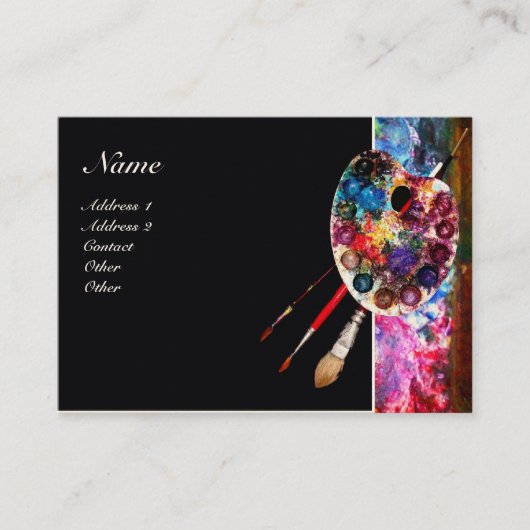 ARTIST COLOR PALETTE / Painter, Fine Art Materials Visitekaartje (Voorkant)