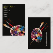 ARTIST COLOR PALETTE / Painter, Fine Art Materials Visitekaartje (Voorkant / Achterkant)