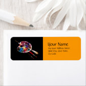 ARTIST COLOR PALETTE, zwart sinaasappel Etiket (Insitu)