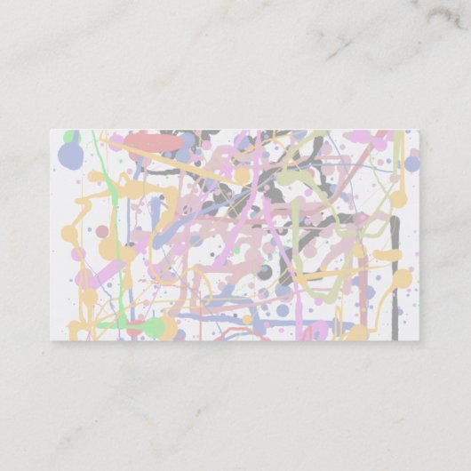 Artist Custom Black Visitekaartje (Achterkant)