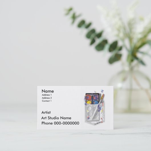 Artist custom Visitekaartje (Staand voorkant)