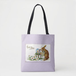 Artist Easter Bunny Lavender Tote Bag