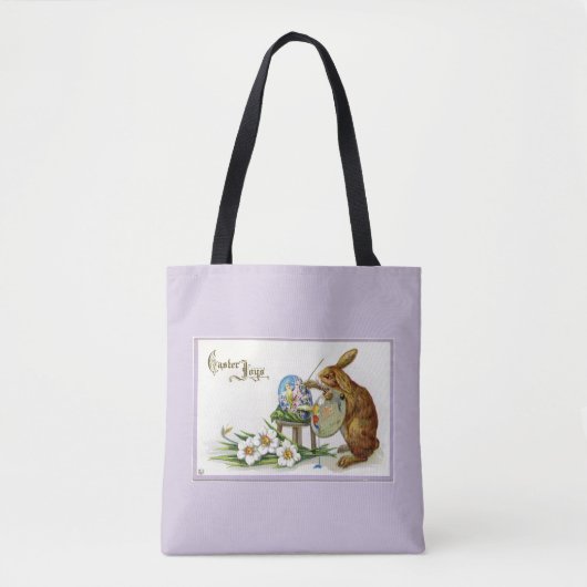 Artist Easter Bunny Lavender Tote Bag (Voorkant)