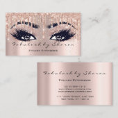 Artist Eyebrow Lash Glitter Drip Spark Blus Visitekaartje (Voorkant / Achterkant)