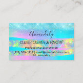 Artist Eyelash Logo Pink Holo Visitekaartje (Achterkant)