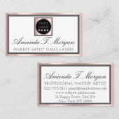 Artist Eyelash Roos Roze Logo Visitekaartje (Voorkant / Achterkant)