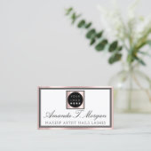 Artist Eyelash Roos Roze Logo Visitekaartje (Staand voorkant)