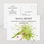 ARTIST GALERY SHOW ANNOUNCTION BRIEFKAART (Voorkant / Achterkant)