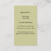 Artist Gallery Classic Visitekaartjes (Achterkant)