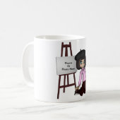 Artist Girl Easel Mok (Voorkant links)