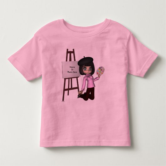 Artist Girl Easel Shirt (Voorkant)