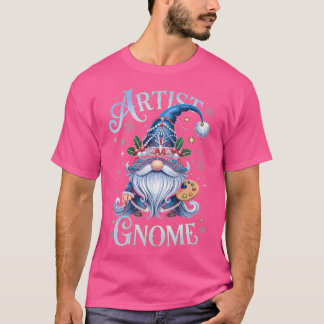 Artist Gnome Christmas Festive Creative Magic T-shirt