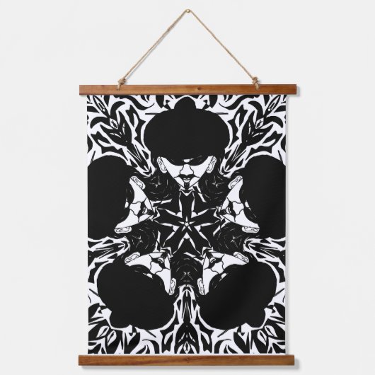 Artist Guy In Black And White Hangend Wandkleed (Voorkant)