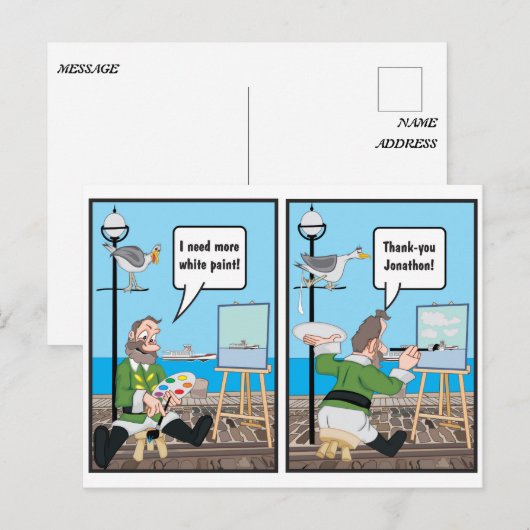 ARTIST JOKE. BRIEFKAART (Voorkant / Achterkant)